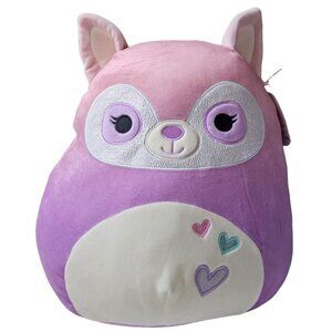 Squishmallows Chaitra Purple Ombre Lemur HEARTS Valentines 2023 14" Kellytoy NWT